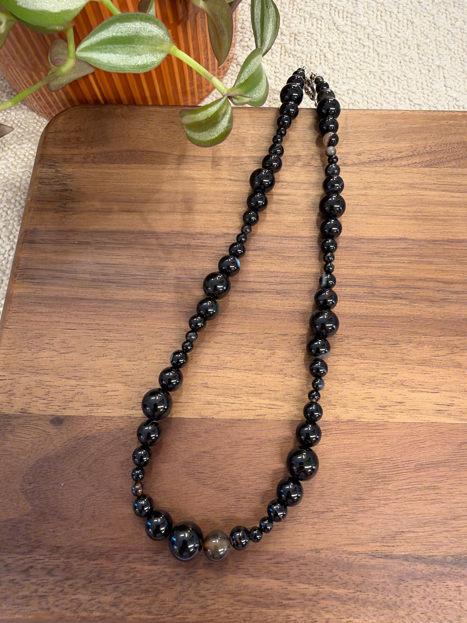 Natural Black Onyx Necklace