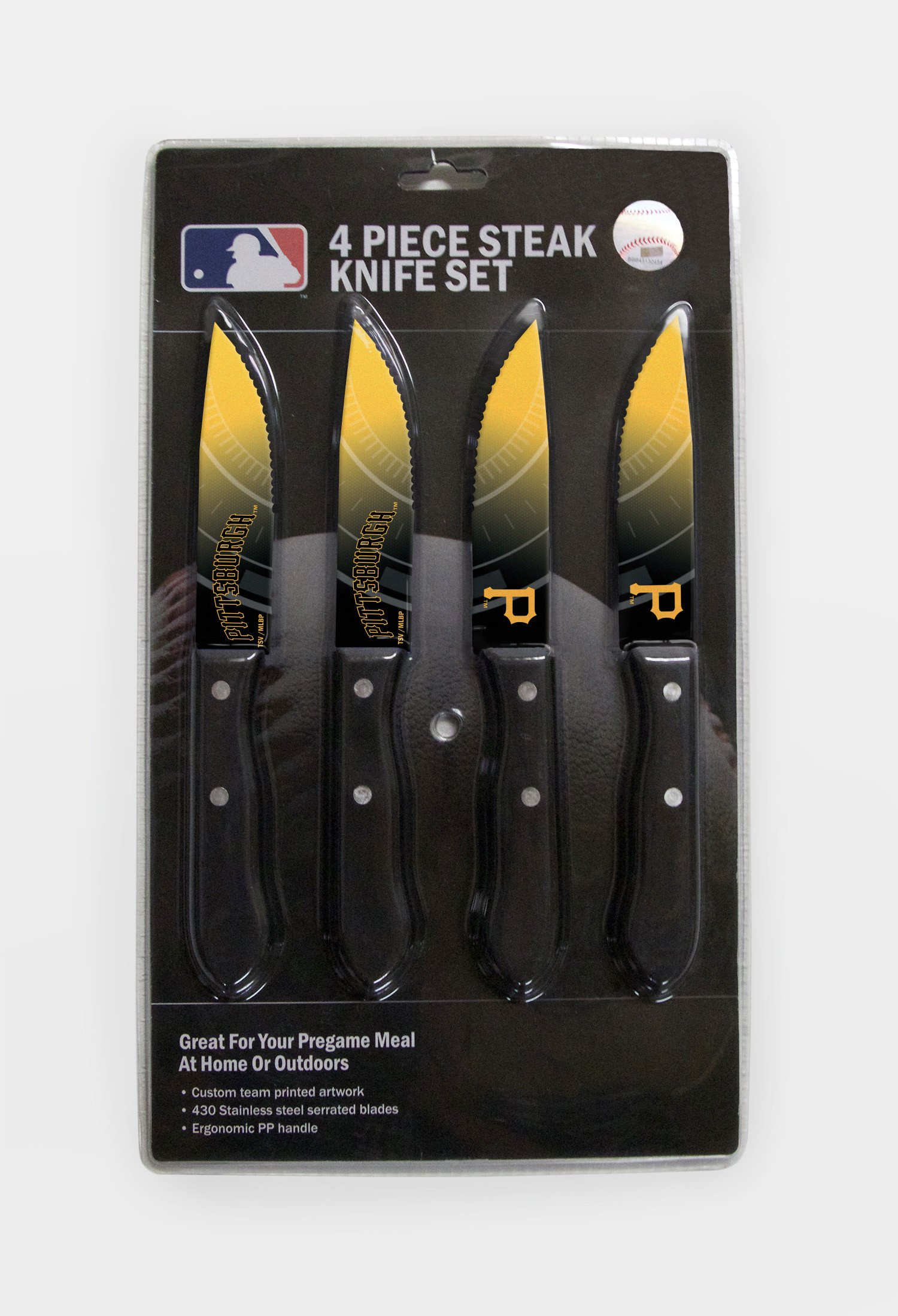Pittsburgh Pirates Steak Knife 4 Pack Set