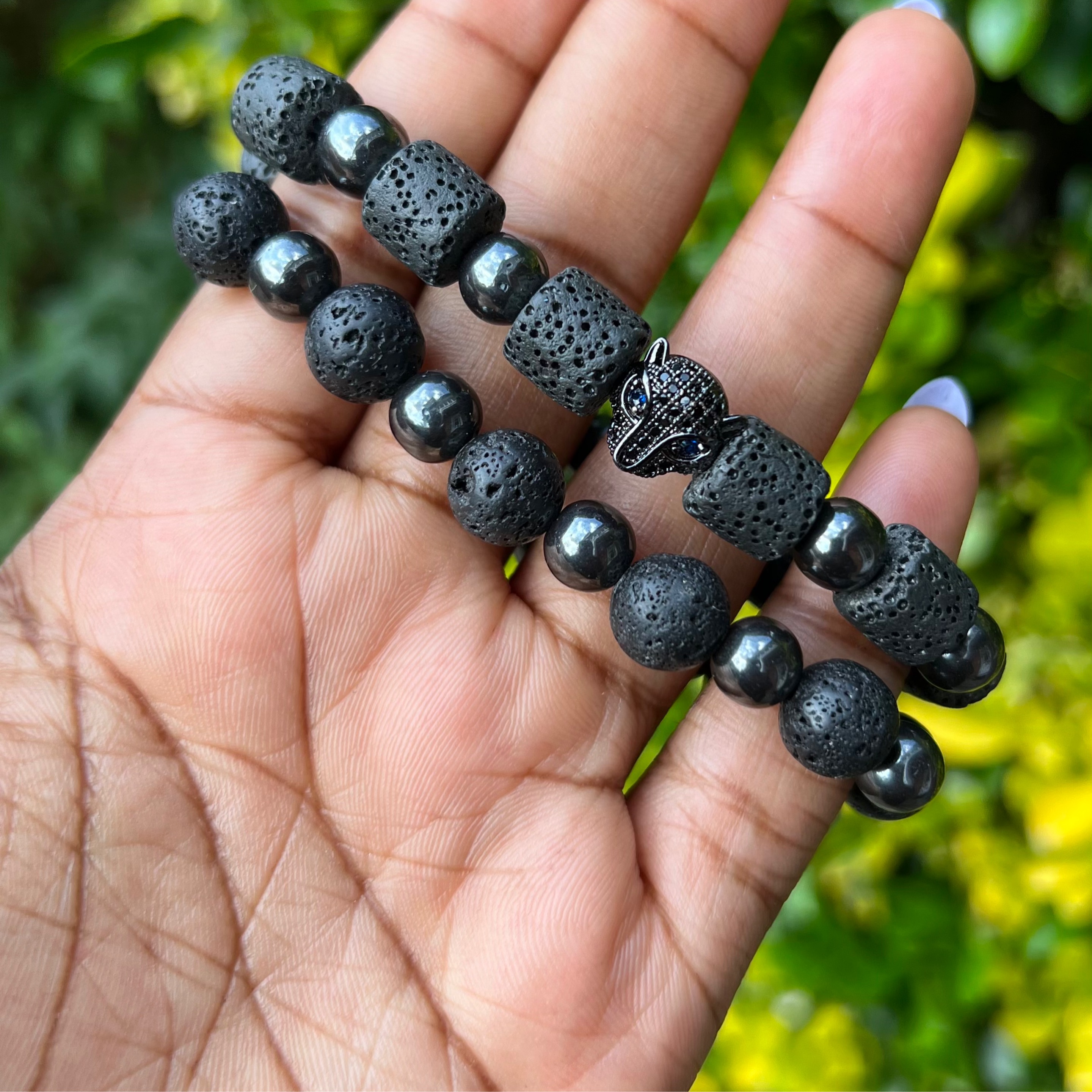 Leopard Lava Bracelet Set