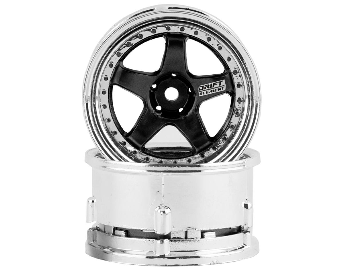 5 Spokes Black/Chrome Lip DE-014