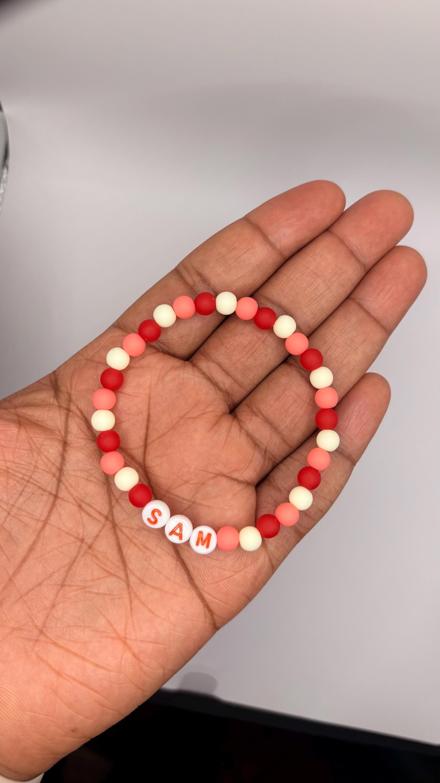 Personalized Name Bead Bracelet |  Kids Gift, Friendship Jewelry, Mother’s Day view 5