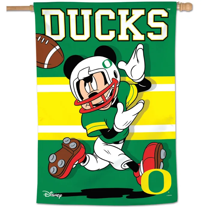 Oregon Ducks Disney Veritcal Mickey Mouse Flag 28x40"