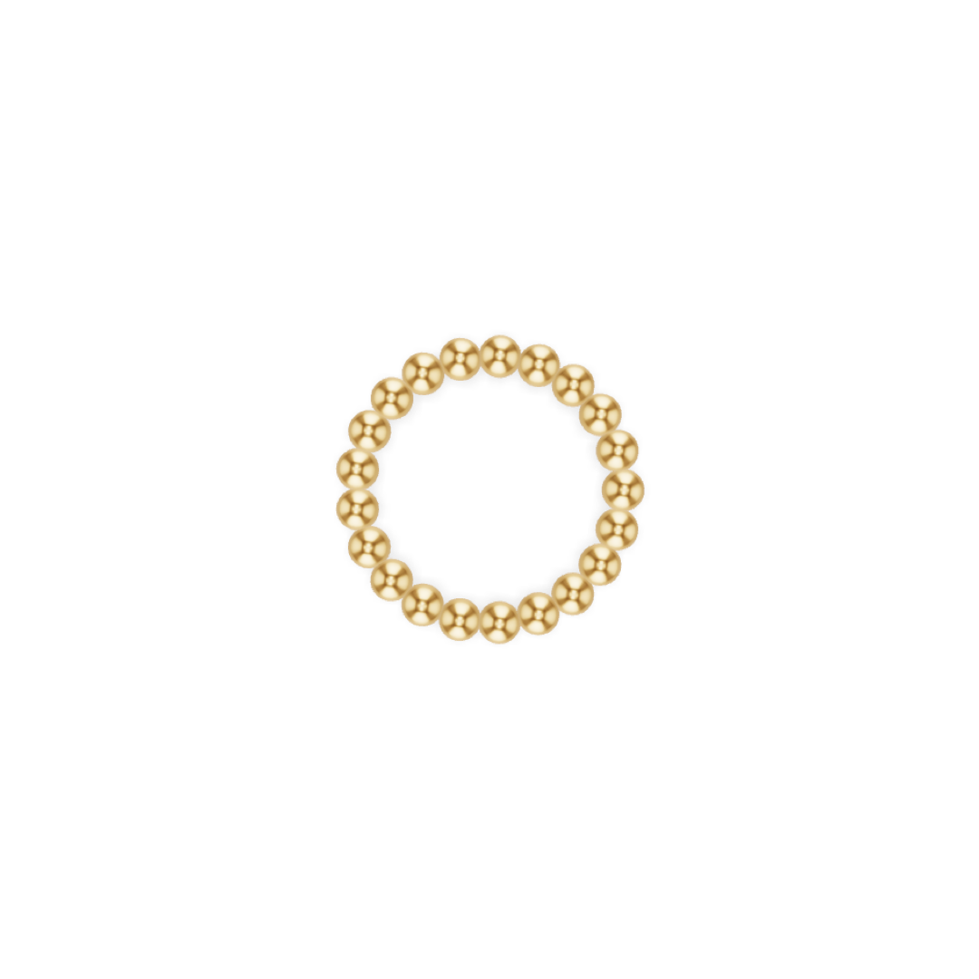 2MM Gold Ball Ring, 4 Sizes - Gold / 7