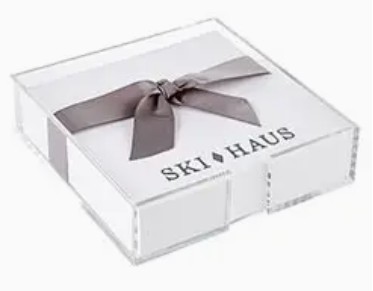 Ski Haus Notepad Acrylic box