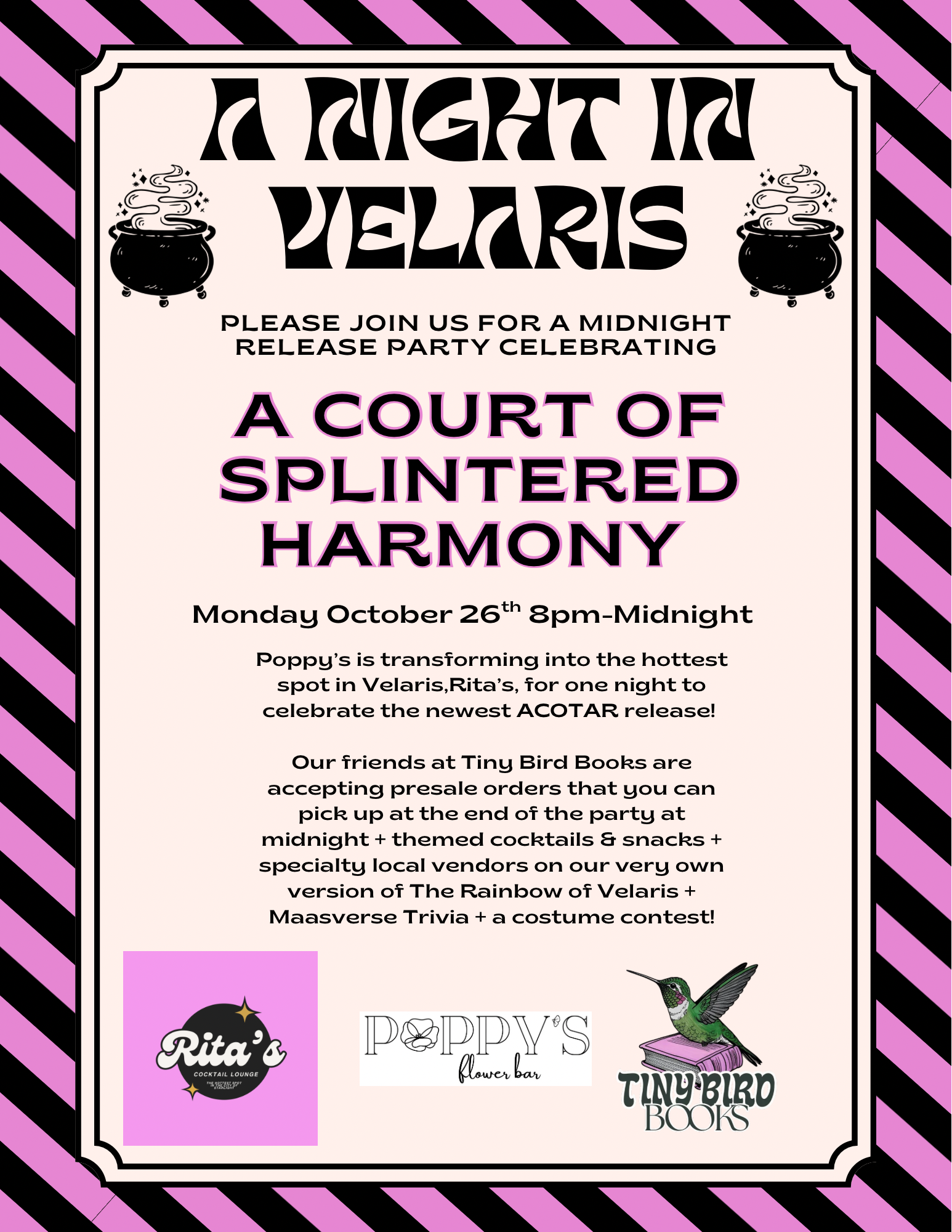 A NIGHT IN VELARIS - Celebrate the Newest ACOTAR Book - MIDNIGHT RELEASE PARTY