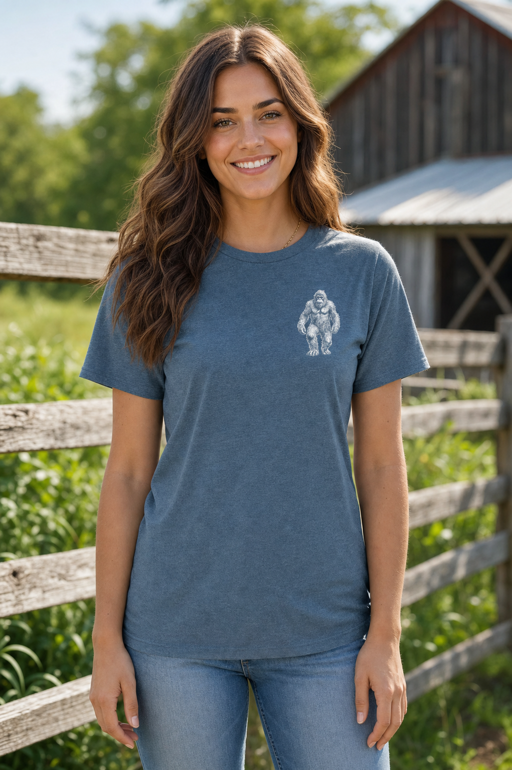 Heather Slate Blue T-Shirt, Sasquatch Farm apparel
