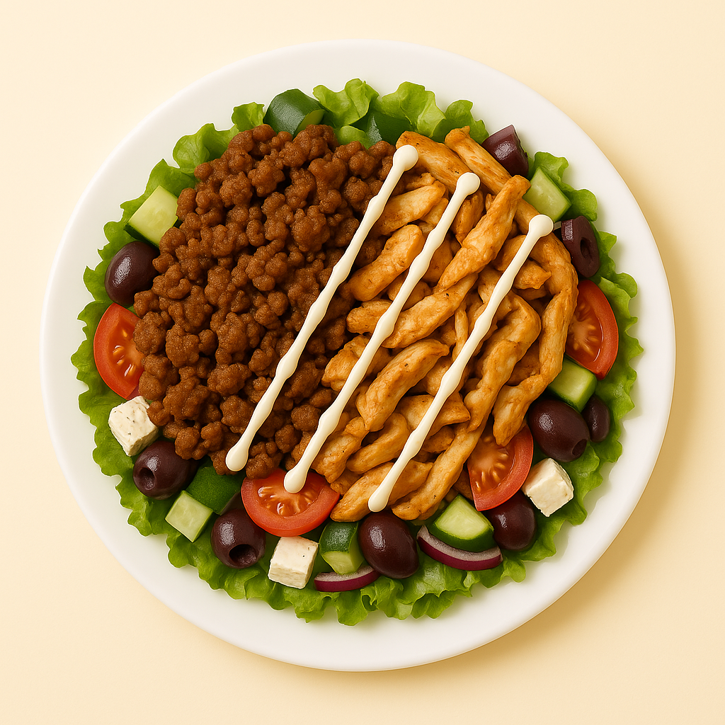 Alley Mix on Salad (Chicken and Gyro)