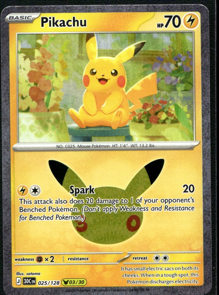 Pikachu - 30TH 25/128