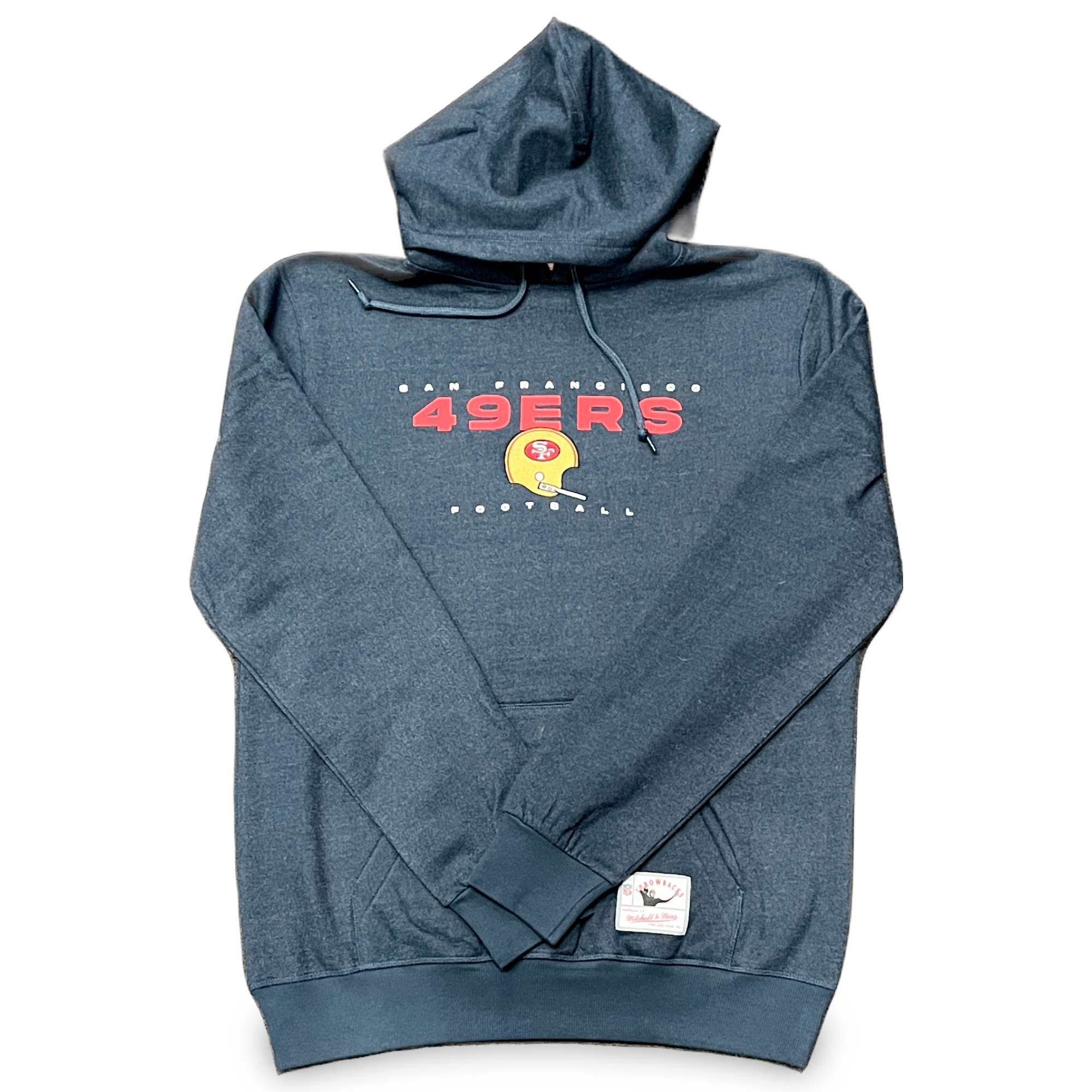 San Francisco 49ers Retro Washed Fleece Mitchell and Ness Hooded Sweatshirt