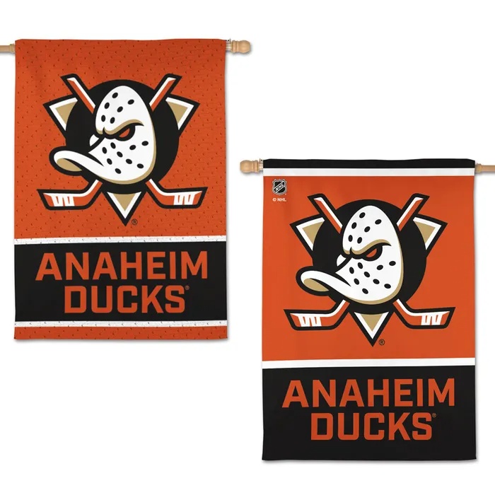 Anaheim Ducks Embroidered 2-Sided Vertical House Flag 28x40"