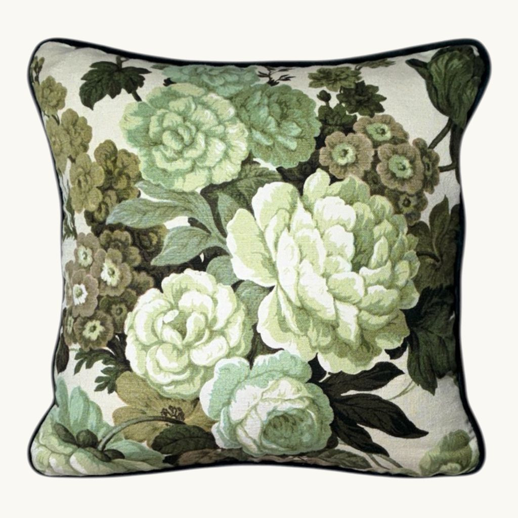 Green & Black Floral - Vintage