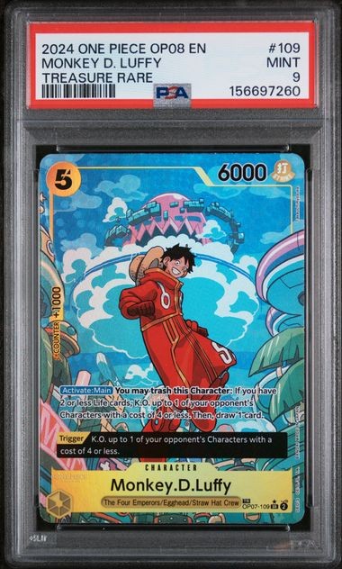 2024 ONE PIECE OP08-TWO LEGENDS #109 MONKEY D. LUFFY TREASURE RARE