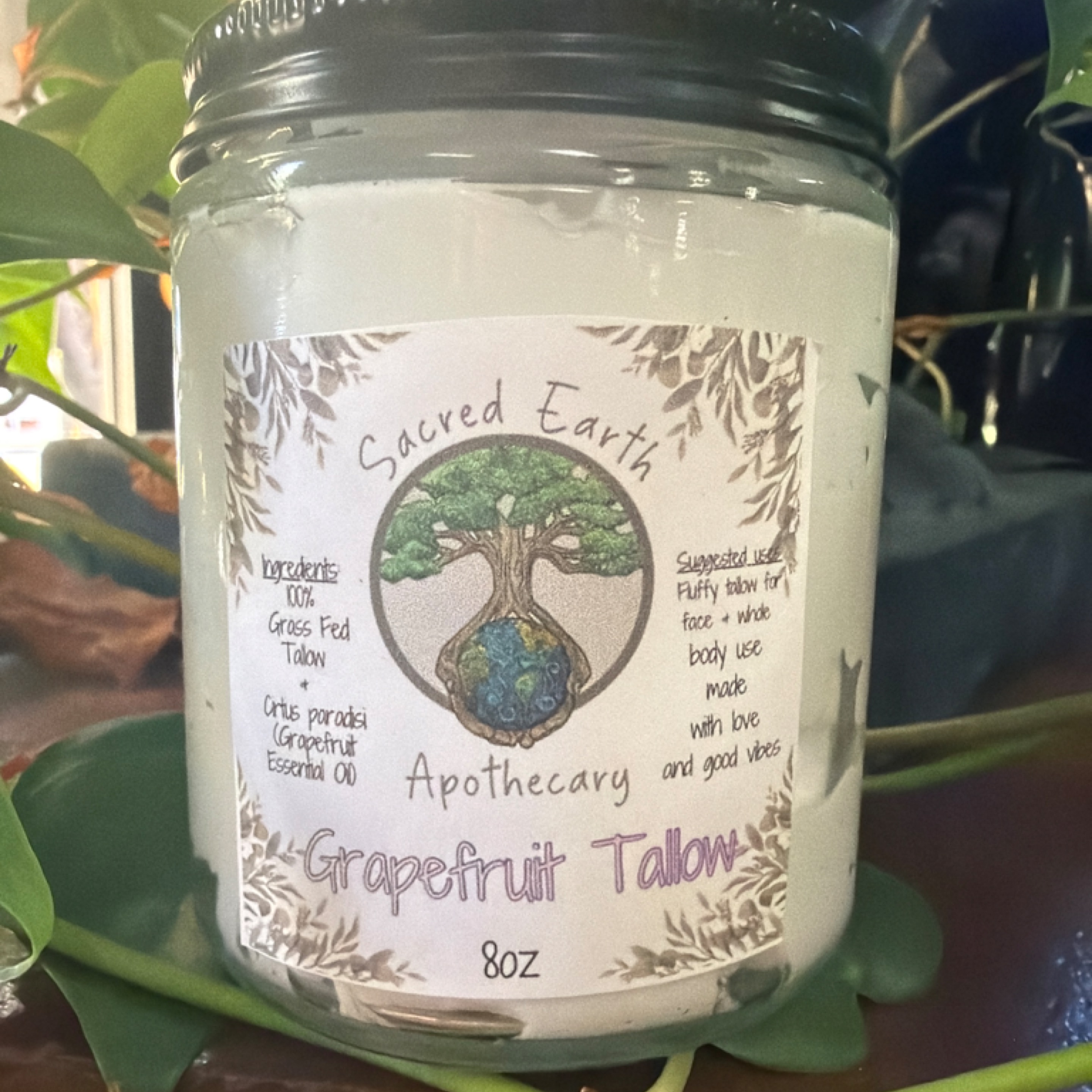 Sacred Earth Apothecary - 8oz Grapefruit Tallow 