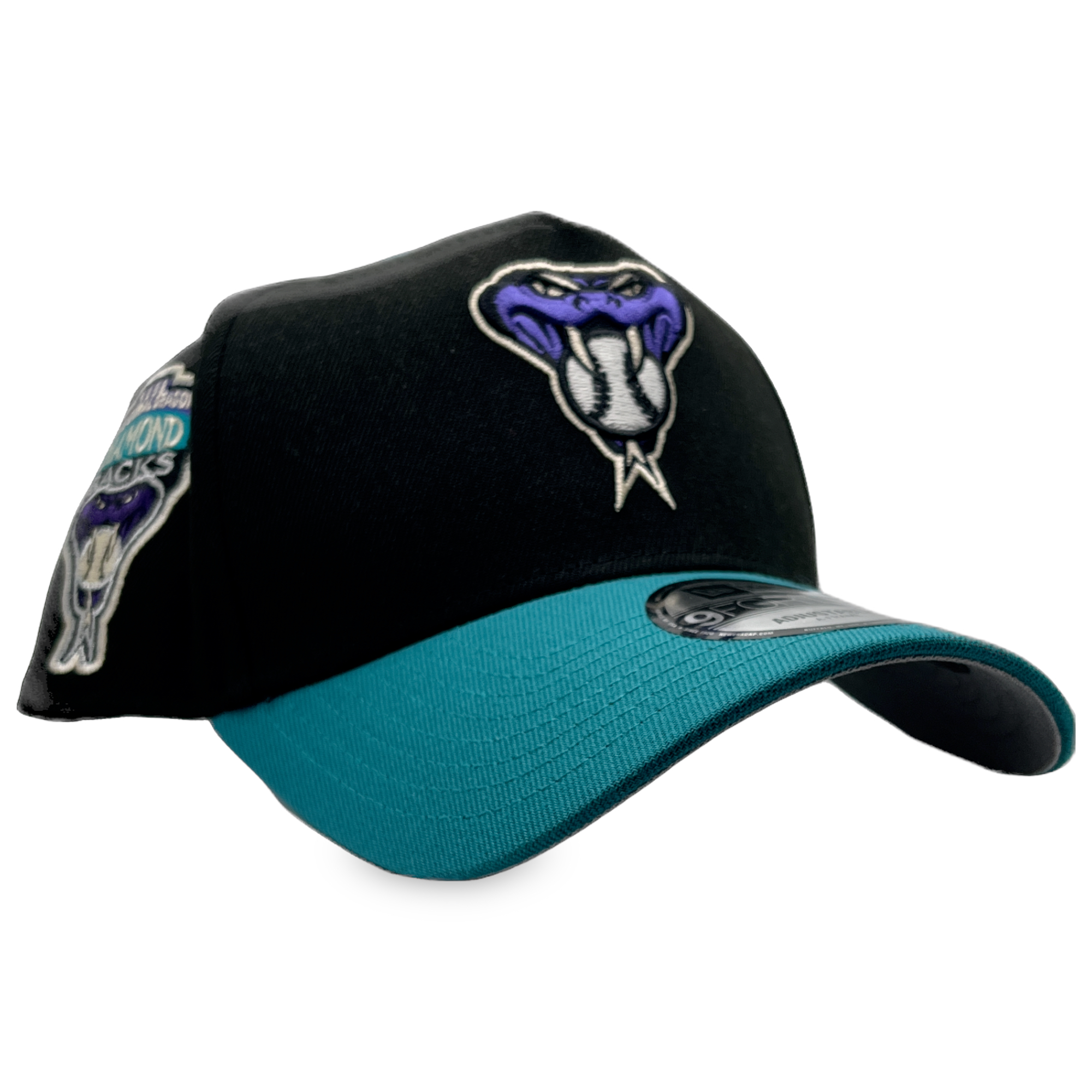 Arizona Diamondbacks Black/Teal New Era 9FORTY Snapback Hat w/ Inaugural Season Patch