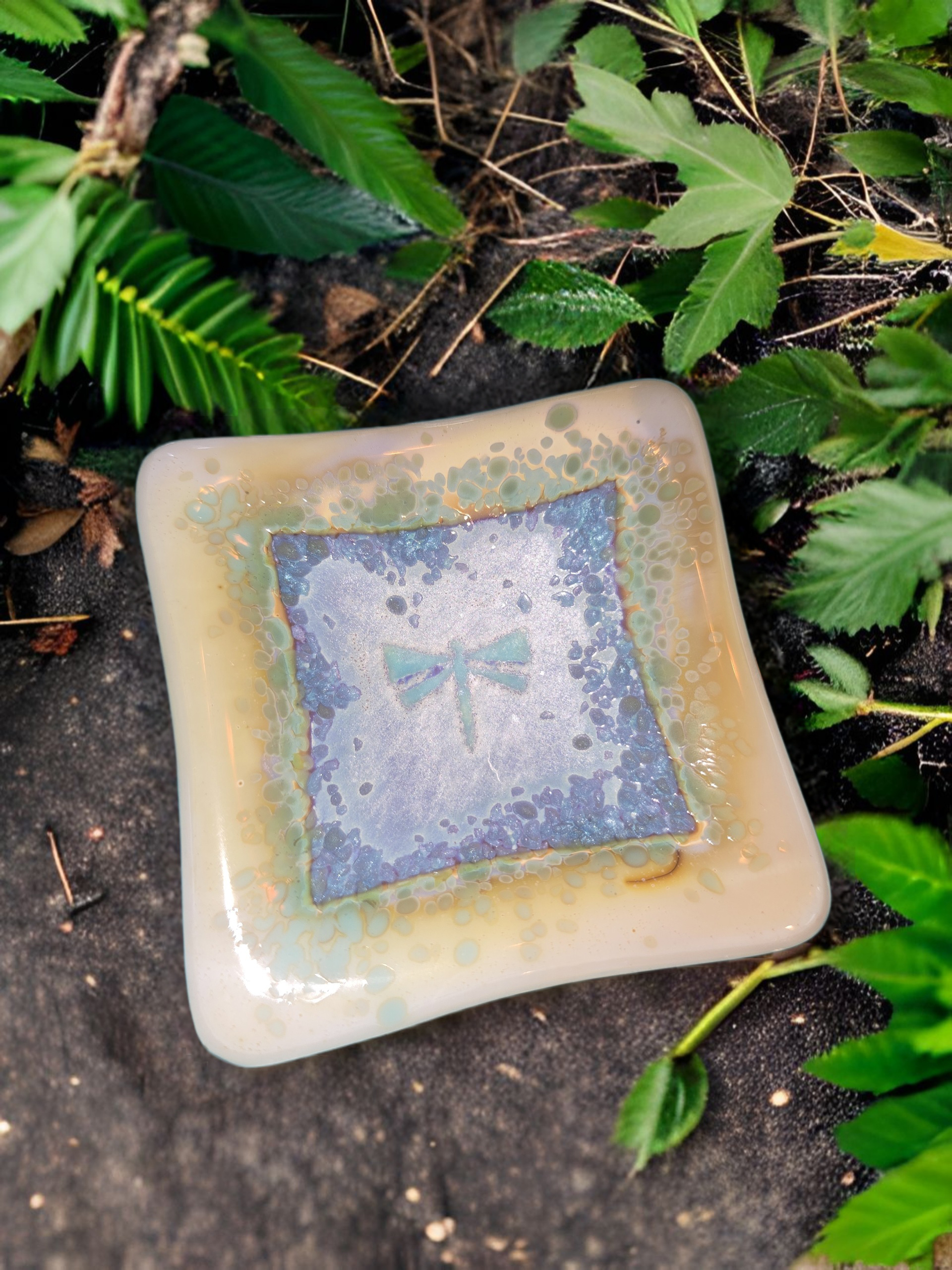 Cremation Dragonfly Dish by Moss Creek Art