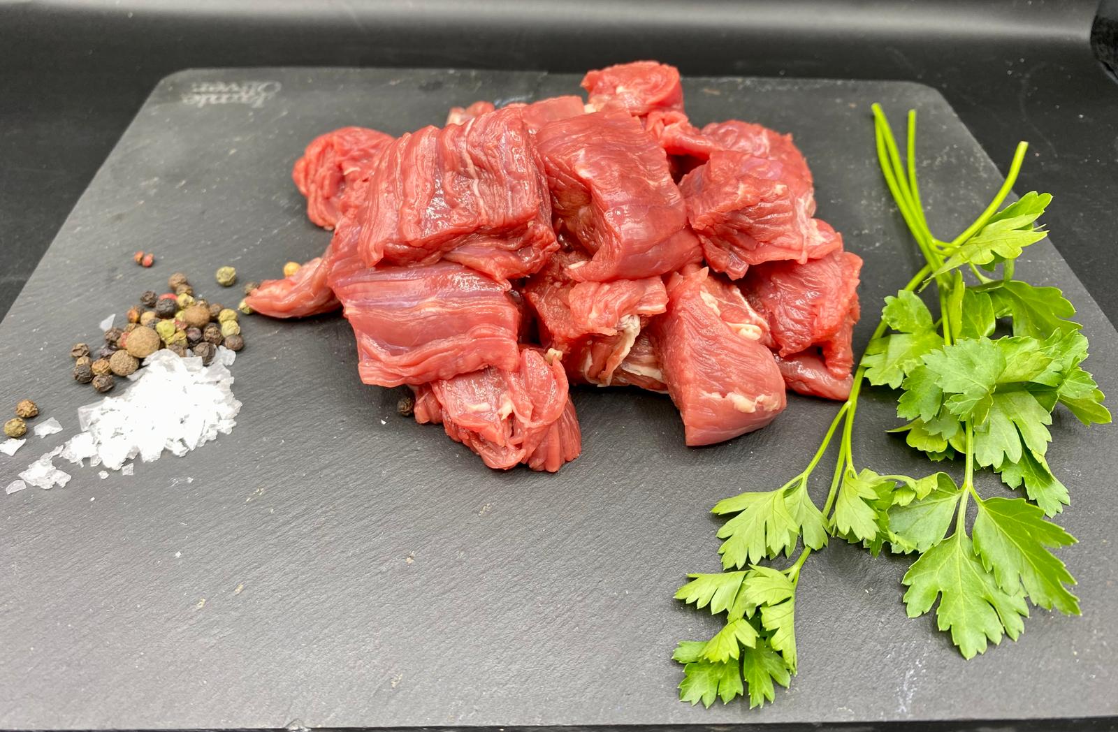 Diced beef