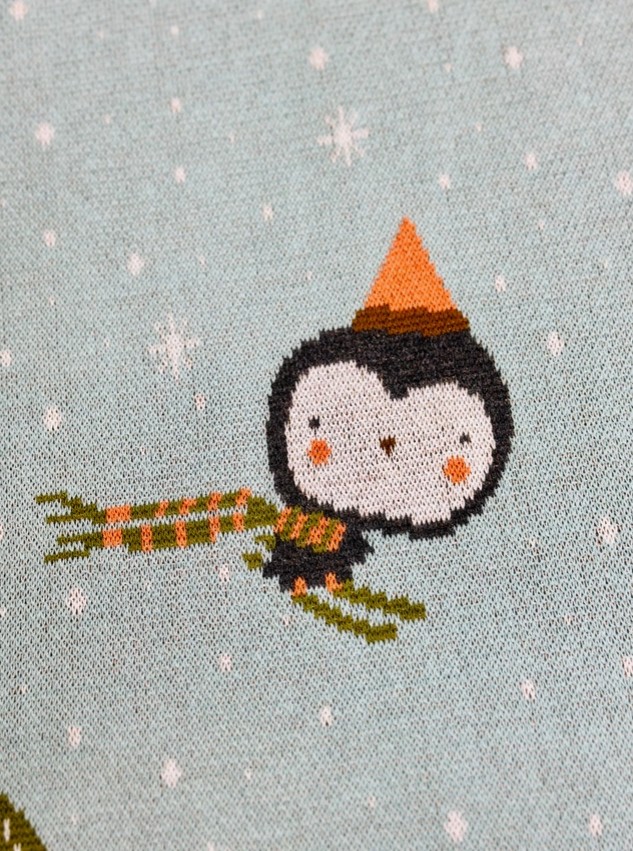 Fox & Bear Organic Knit Baby Blanket