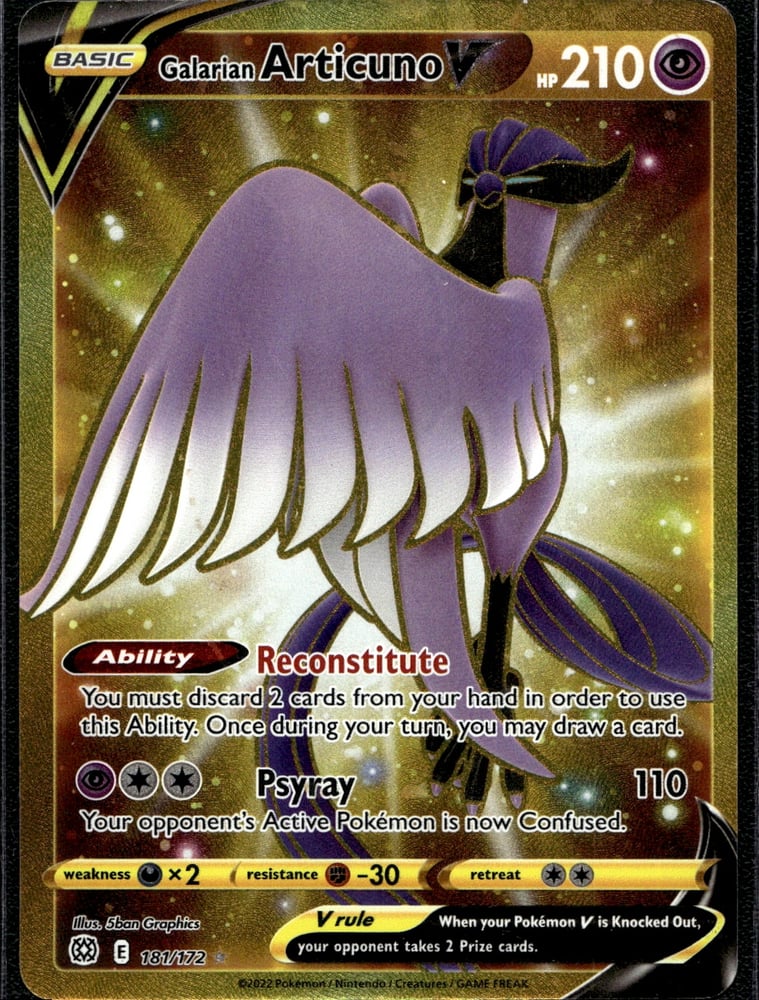 Galarian Articuno V - SWSH9 181/172