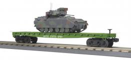 Rail King 3076807 US Army Flat Car O Scale