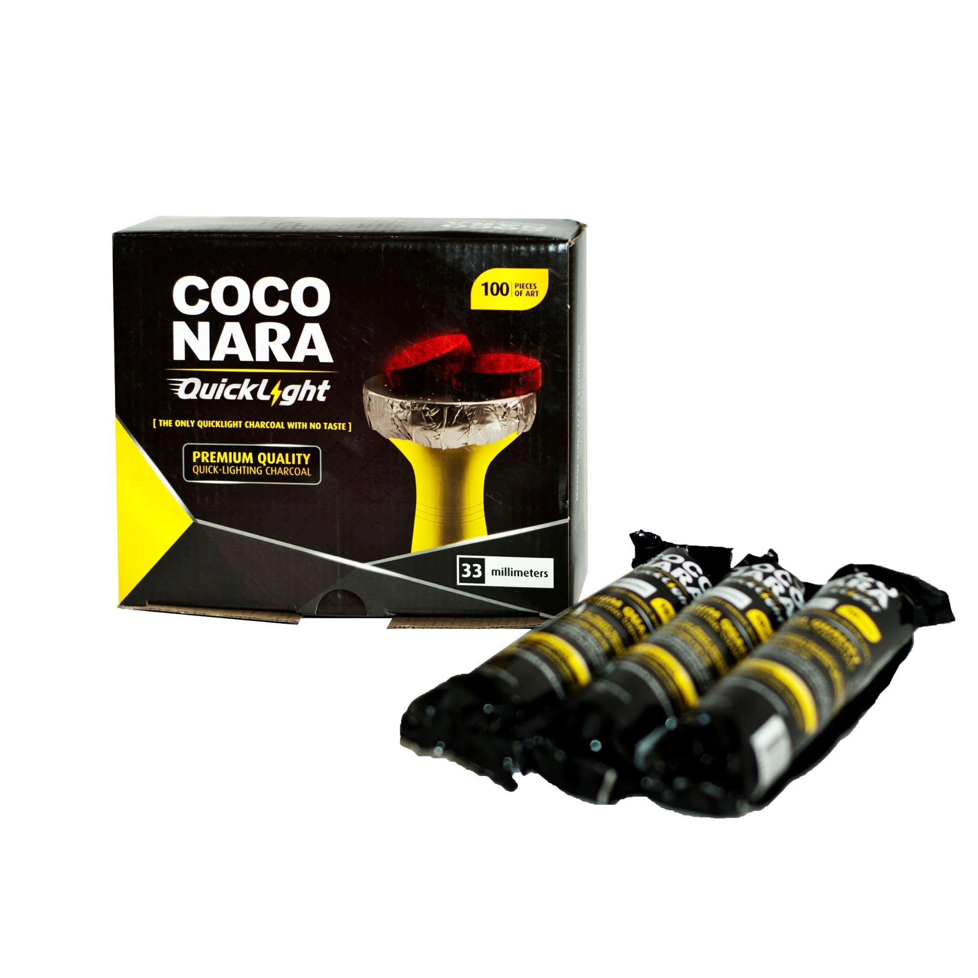 Coco Nara Quick Light Charcoal 10 Tablets 33ml