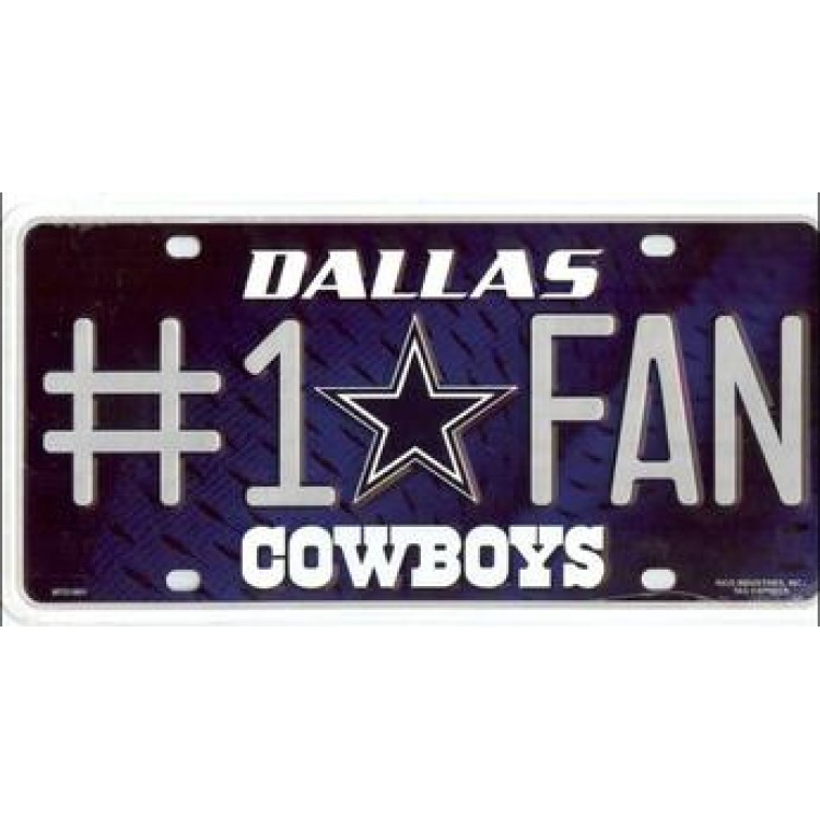 Dallas Cowboys #1 Fan License Plate