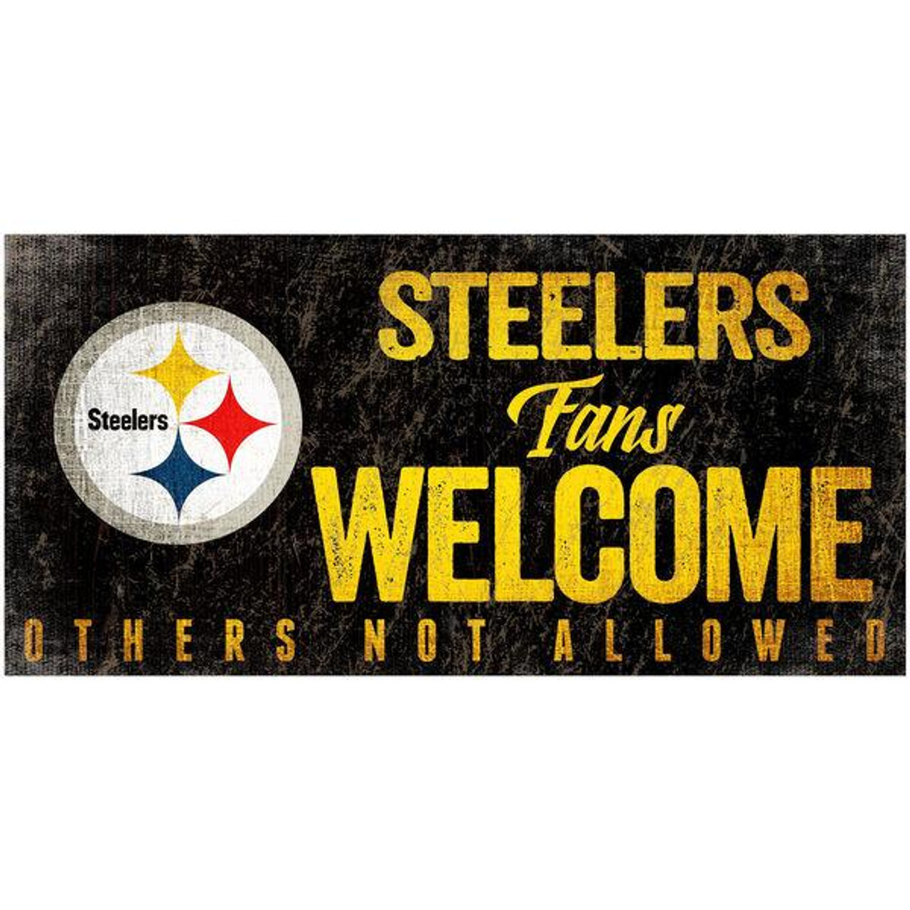 Pittsburgh Steelers Wood Welcome Sign