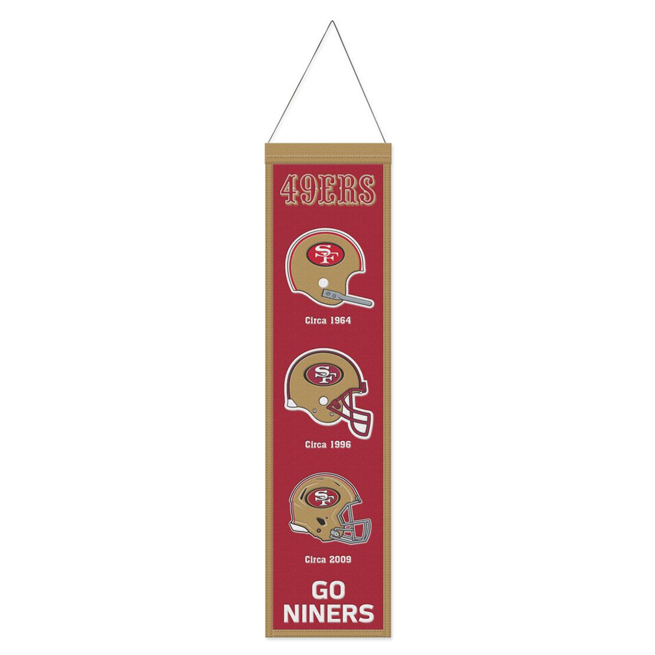 San Francisco 49ers Wool Evolution Banner 8x32"