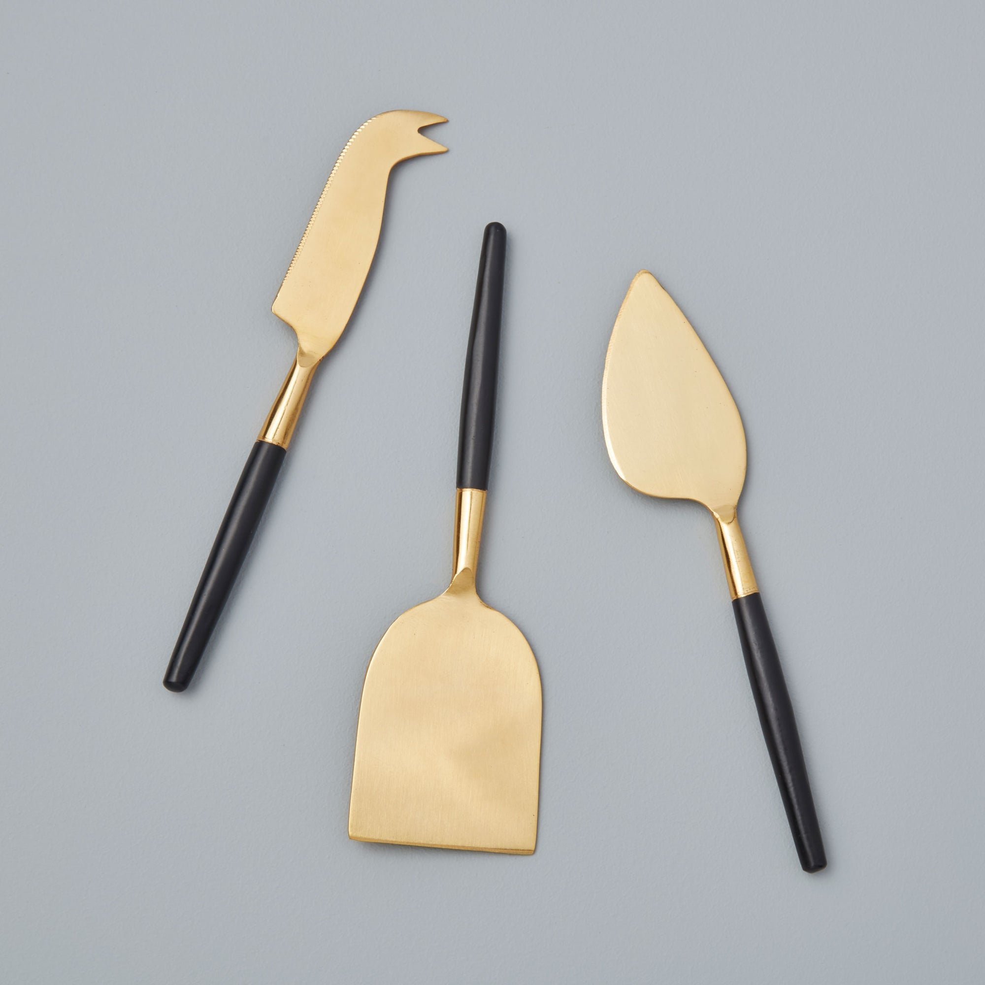 Black & Gold Cheese Knife Set