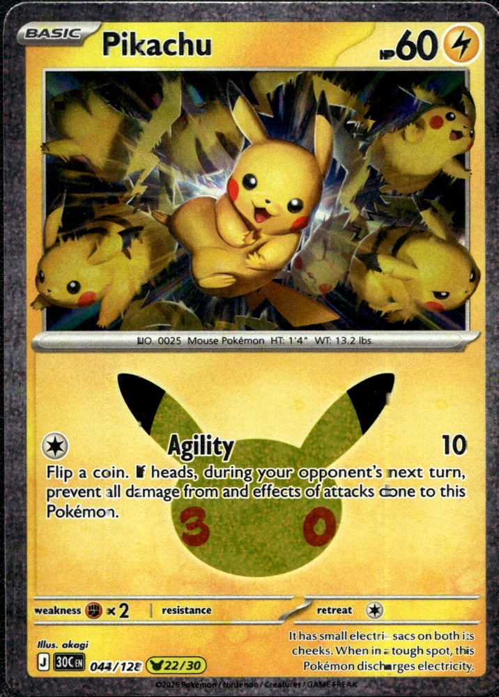 Pikachu - 30TH 44/128
