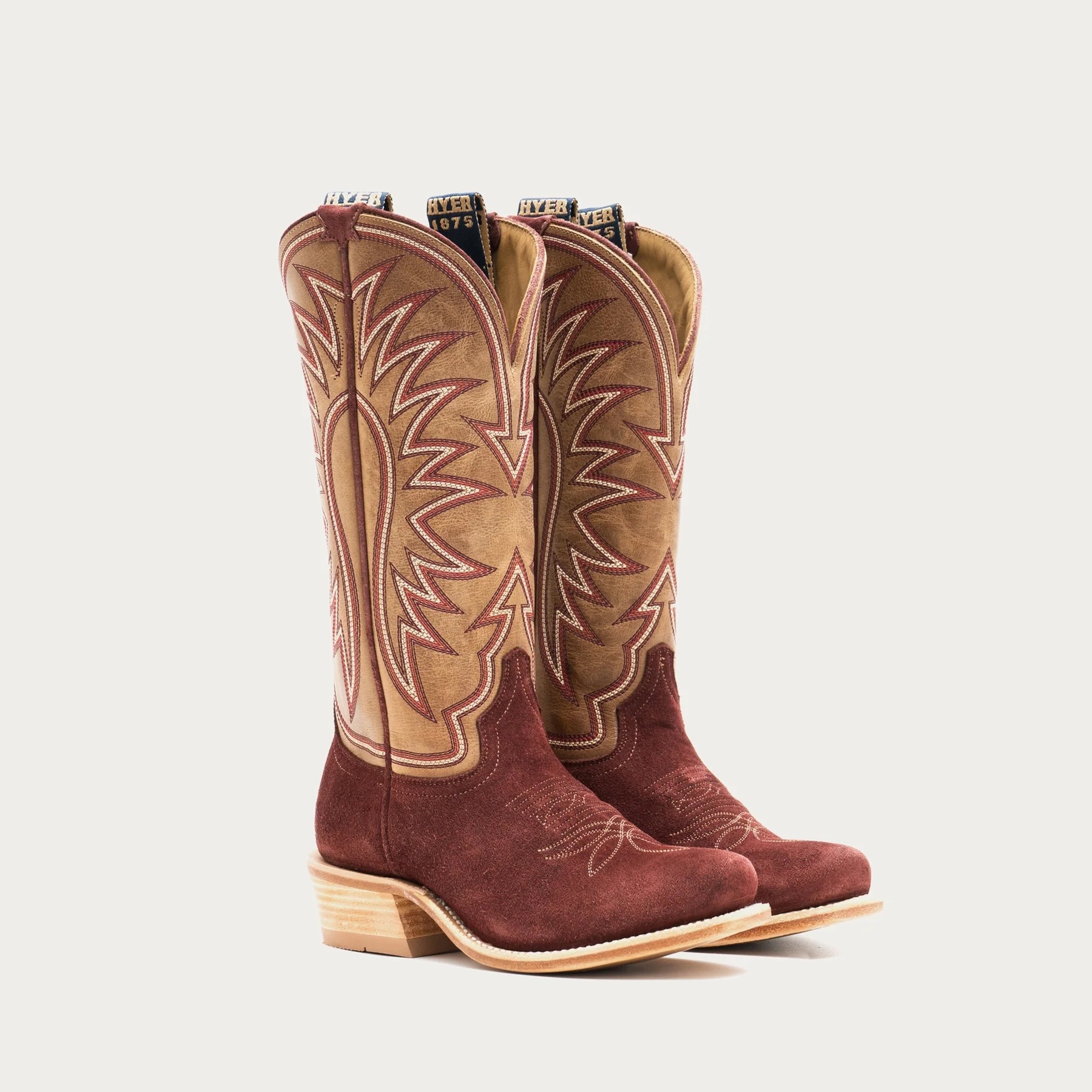 Hyer Boots - Rose Hill Burgundy/Tan