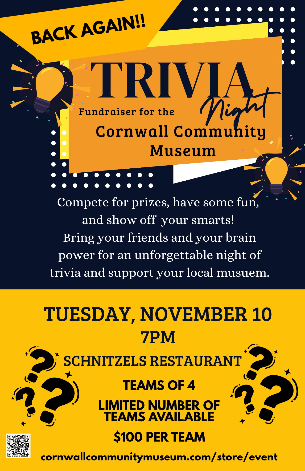 Team Registration - Trivia Night Nov 10