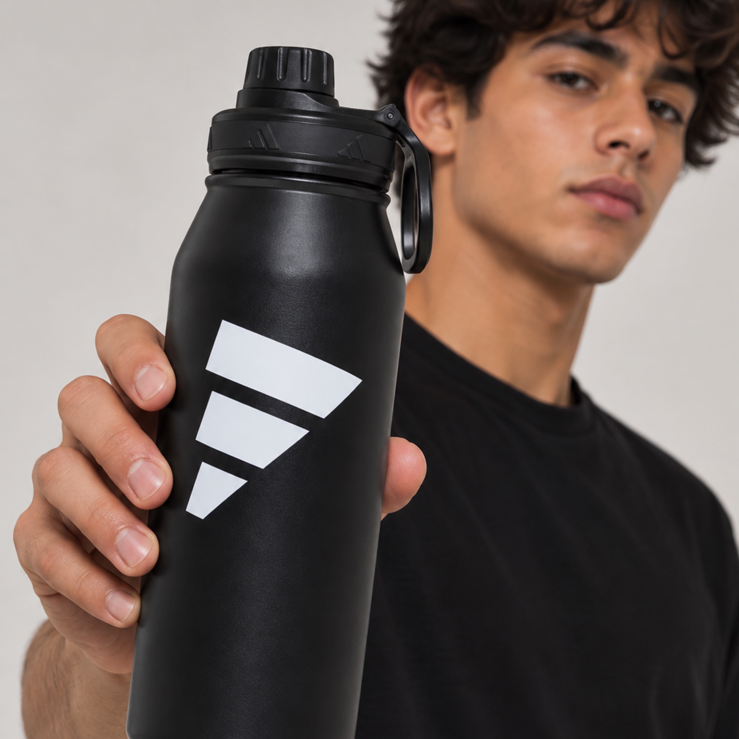 Adidas Insulated Water Bottle 3 Stripes Stainless Black 