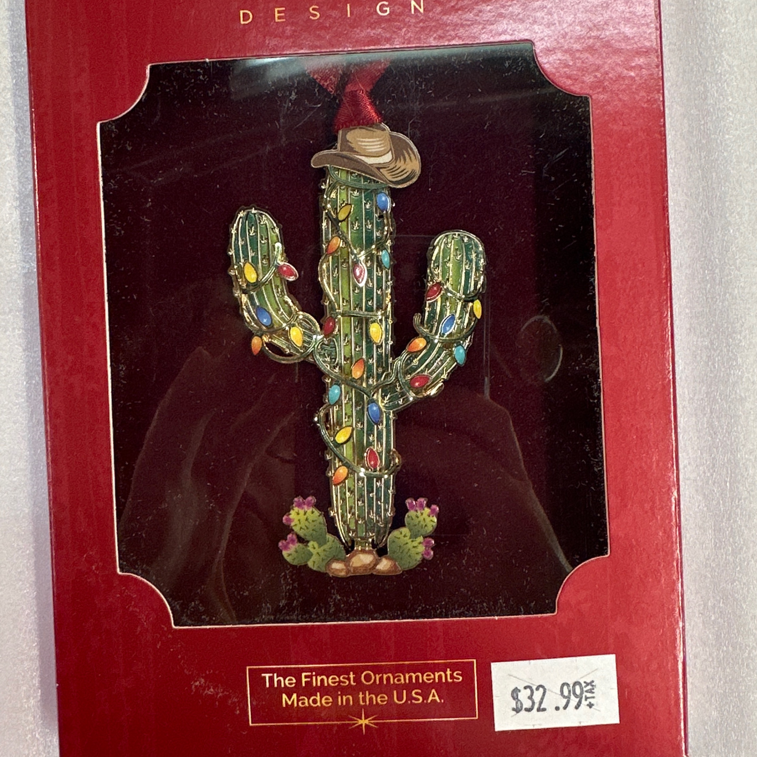 Beacon Design Cowboy Cactus Ornament