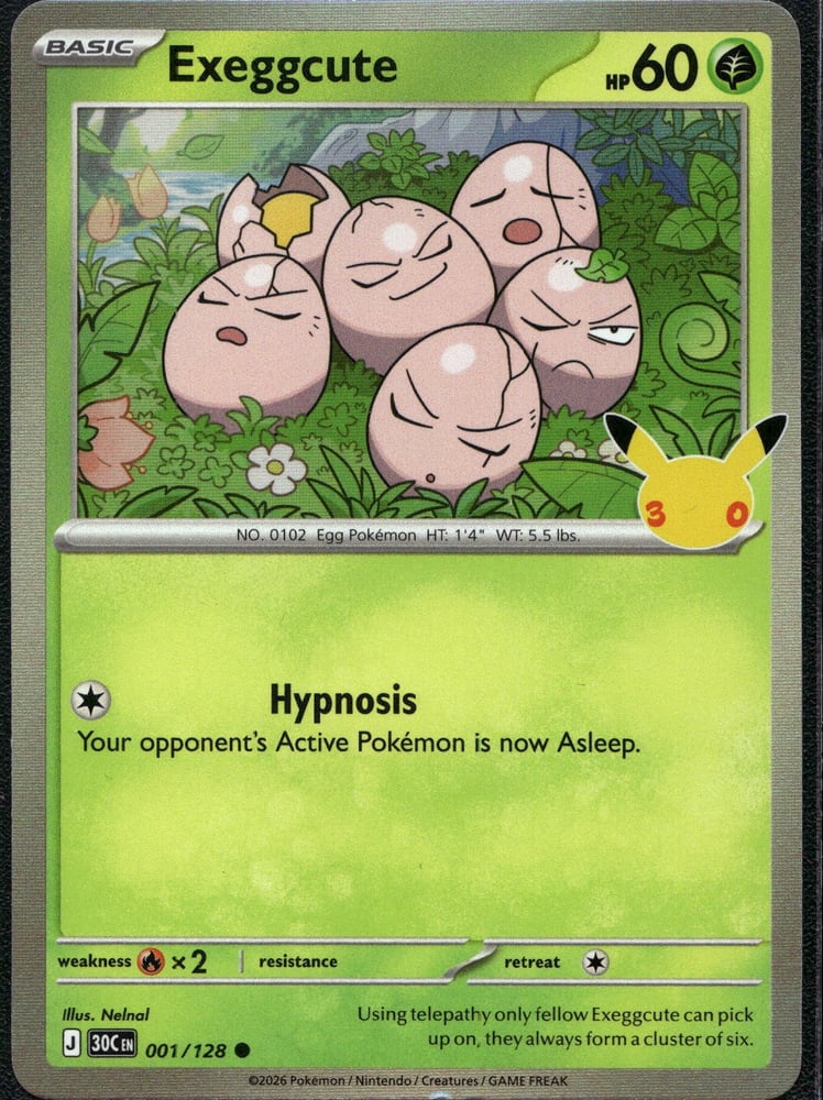 Exeggcute - 30TH 1/128