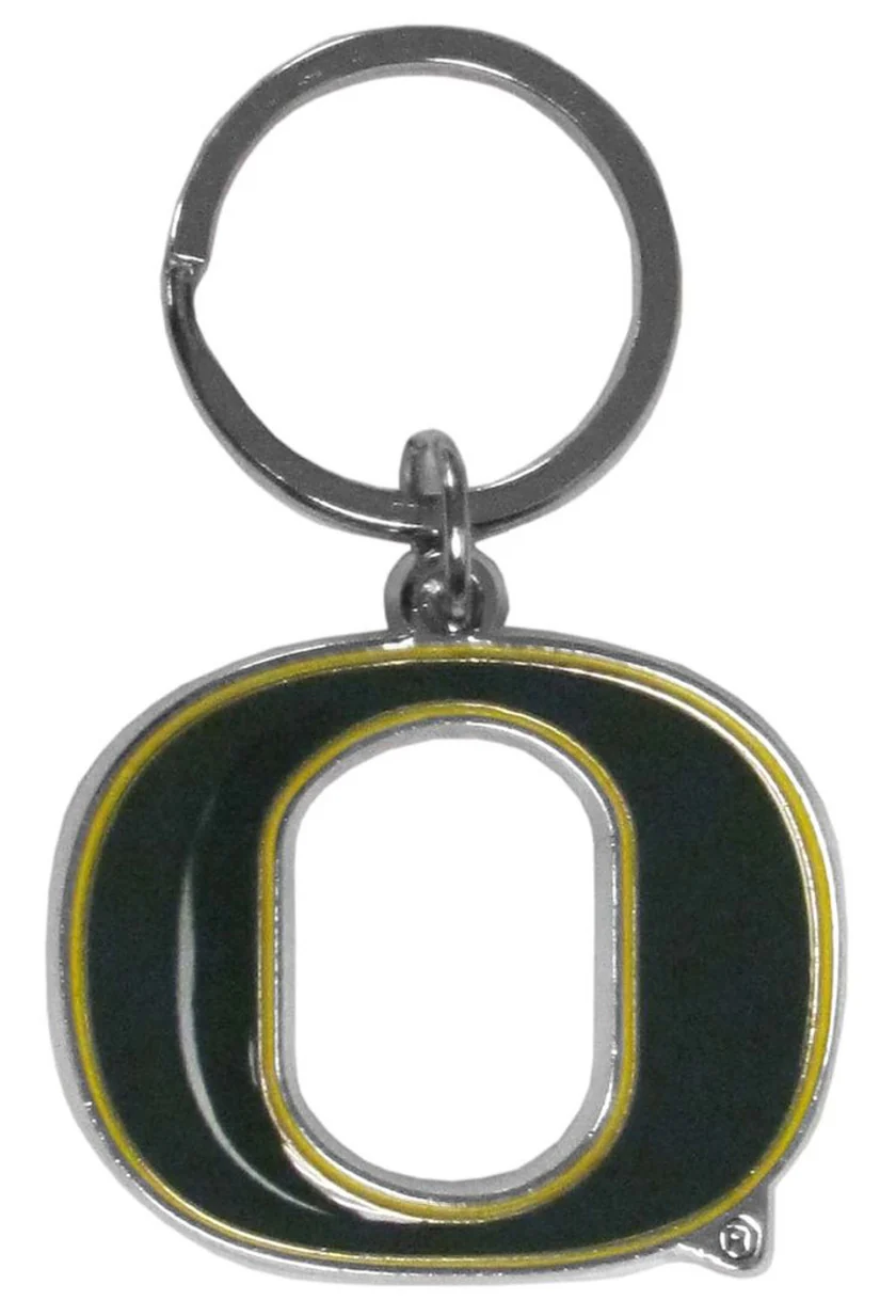 Oregon Ducks Chrome Cut Logo Keychain