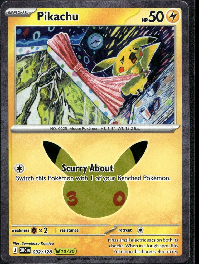 Pikachu - 30TH 32/128