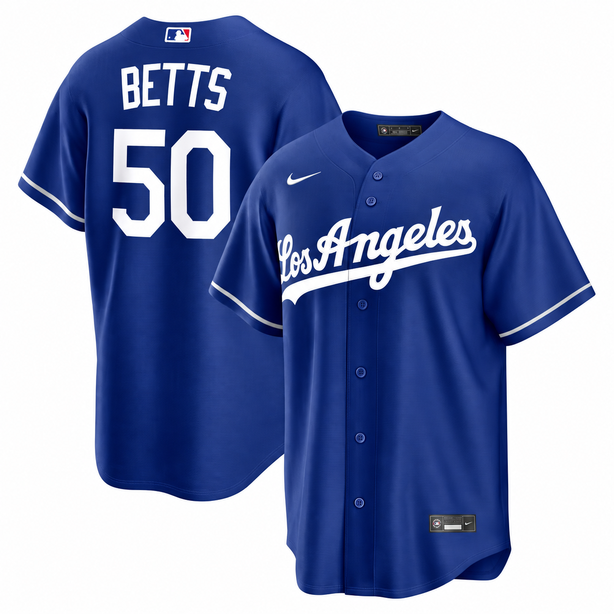 Los Angeles Dodgers Mookie Betts #50 Nike Alternate Royal Blue Jersey — view 1