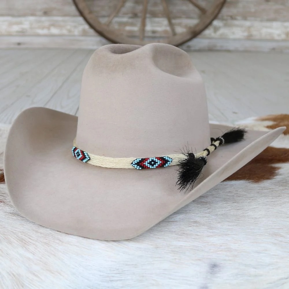 Willow - Cheval Horsehair Beaded Hat Band – Handwoven in Ecuador