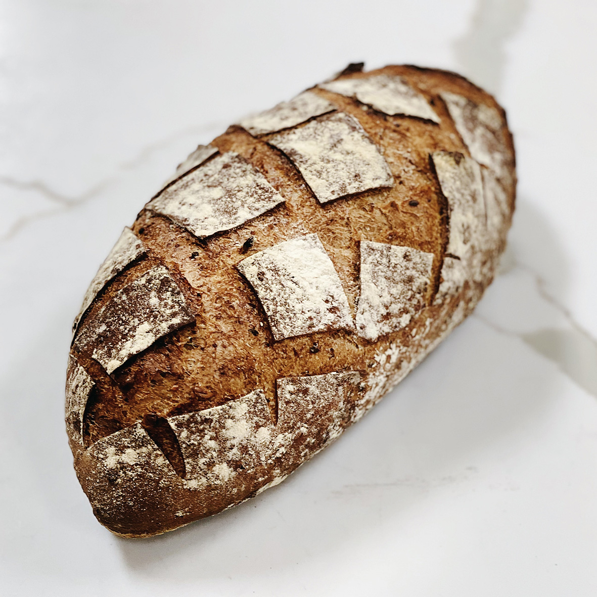 Rustic rye loaf