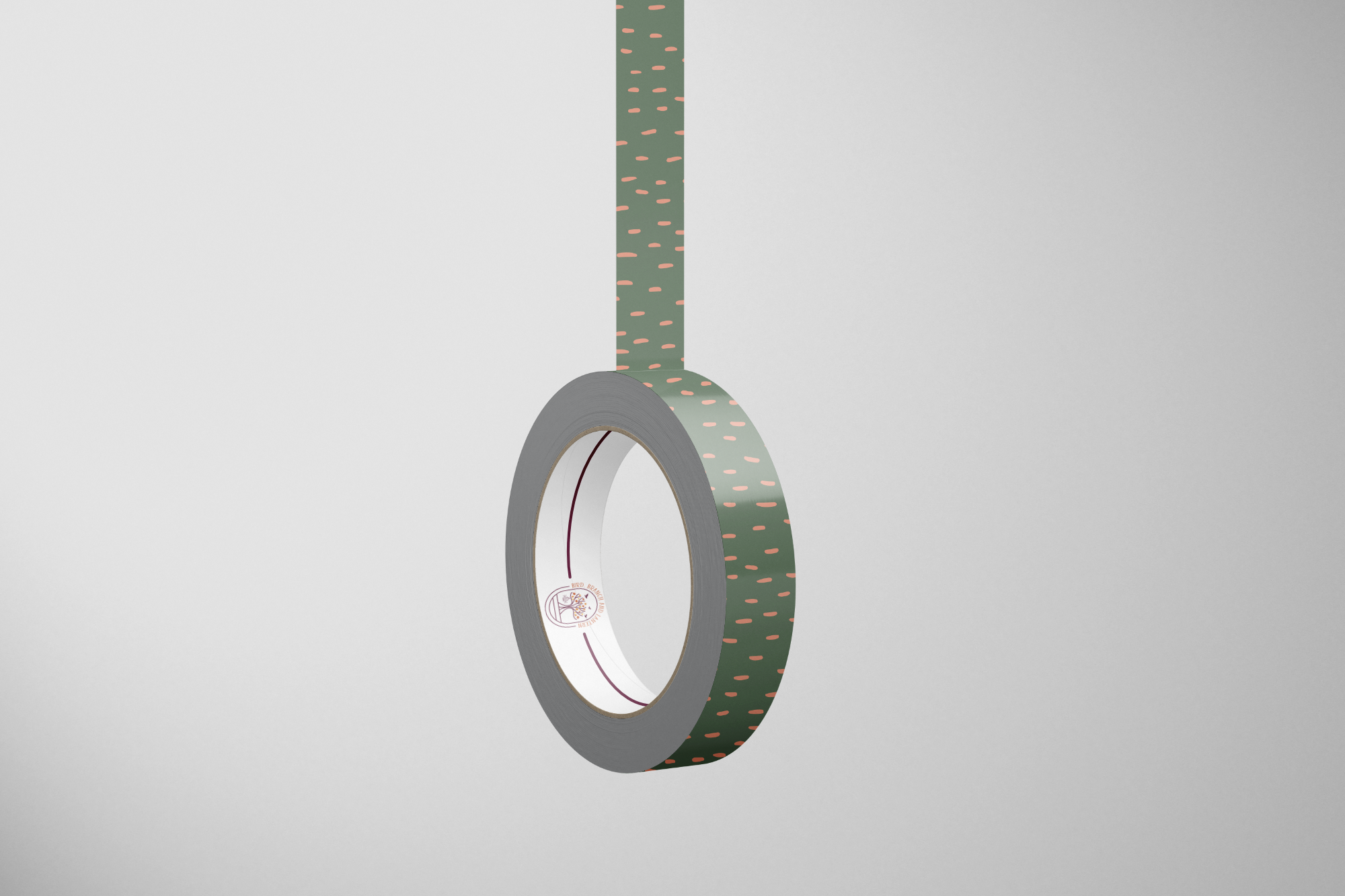 Dashes (Green-Peach) 15mm Washi Tape