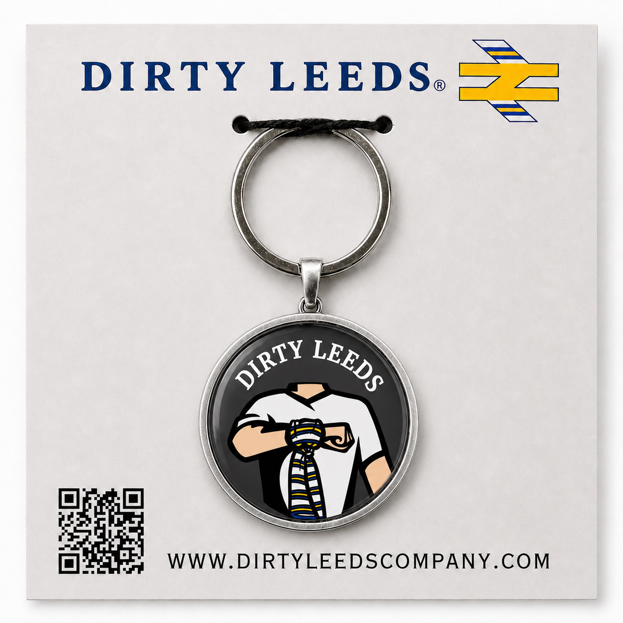 dirty leeds black and silver keyring salute.png
