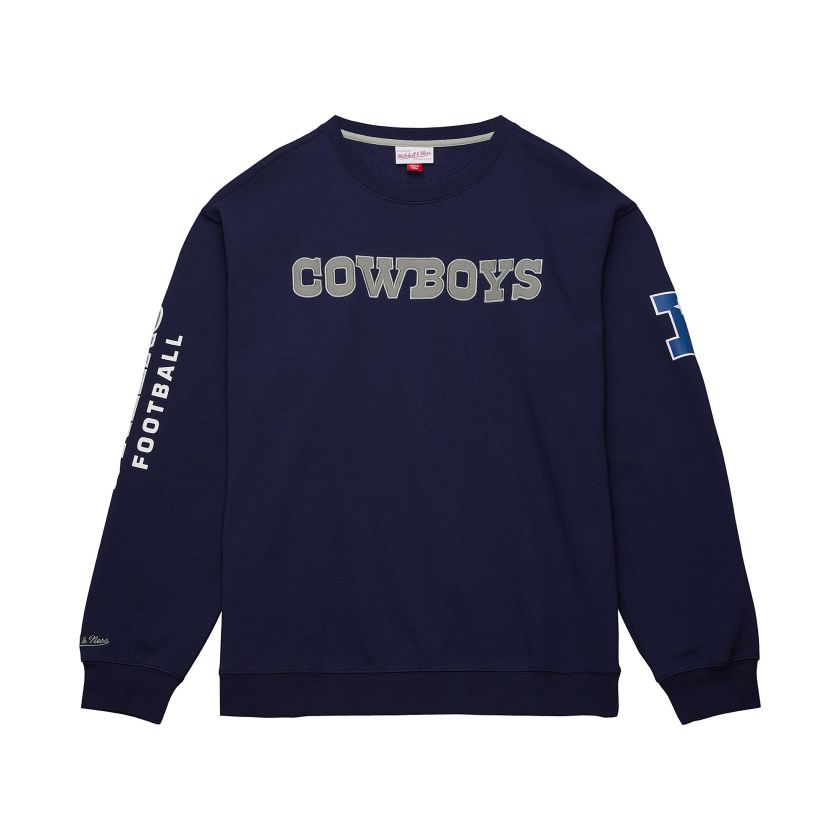 Dallas Cowboys There and Back Mitchell and Ness Crew Sweatshirt