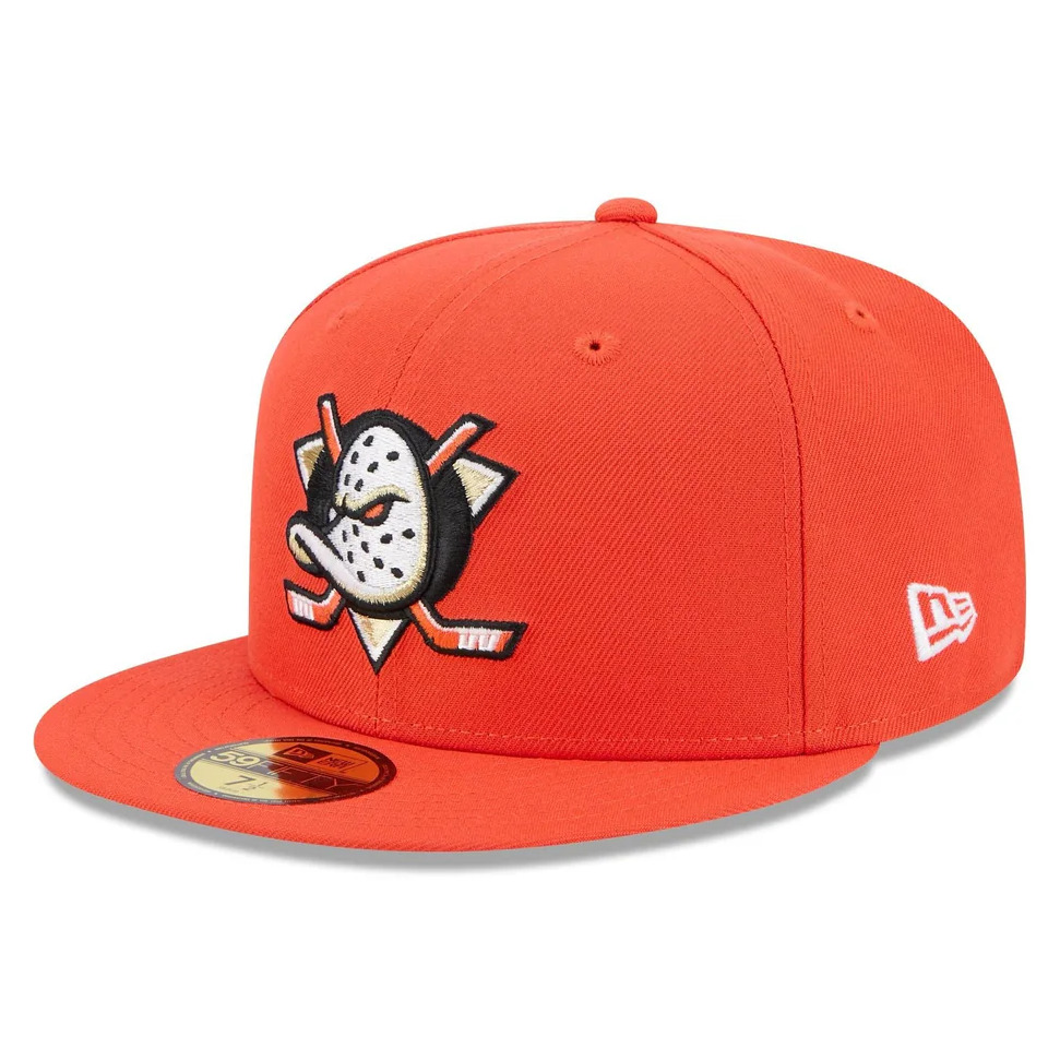 Anaheim Ducks Orange New Era 59FIFTY Fitted Hat