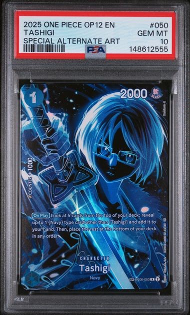 2025 ONE PIECE OP12-LEGACY OF THE MASTER #050 TASHIGI SPECIAL ALTERNATE ART