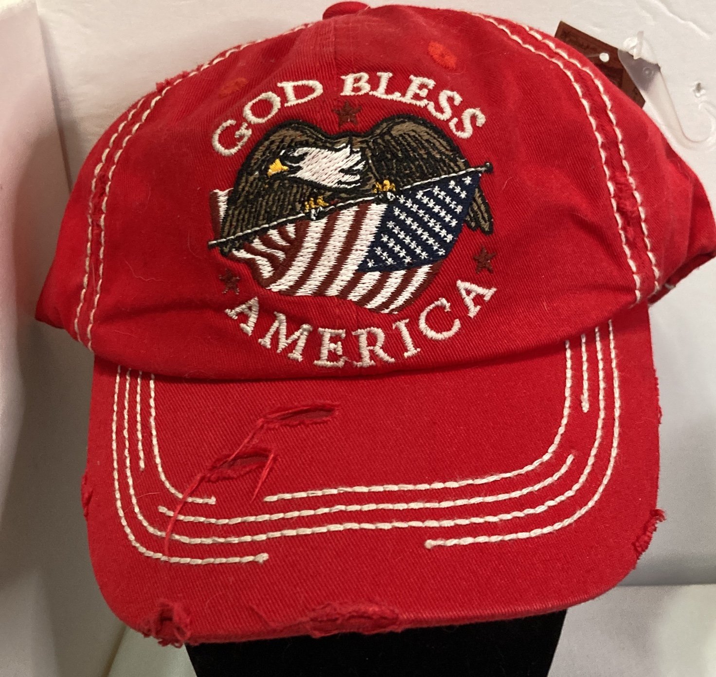 KBETHOS Patriotic God Bless America Flag-VintageΒ Baseball Cap Adjustable
