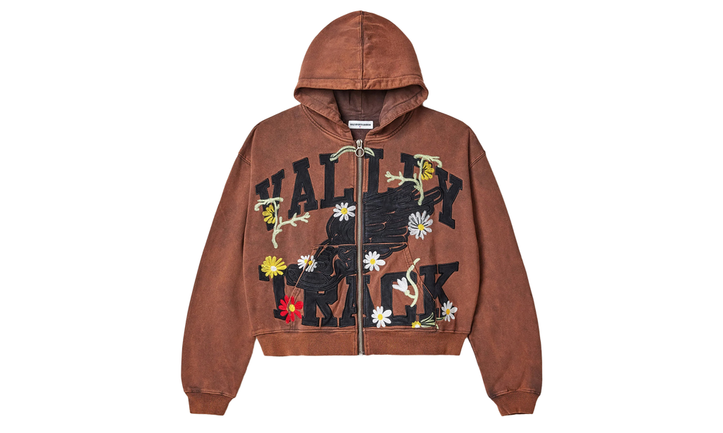VALE FOREVER Harmony Garden appliqué zip hoodie