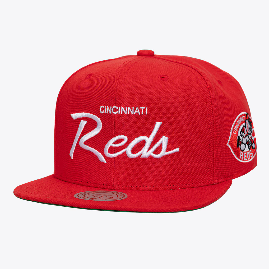 Cincinnati Reds Head Coach Mitchell and Ness Cooperstown Snapback Hat