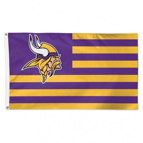 Minnesota Vikings Deluxe Americana Flag 3x5'