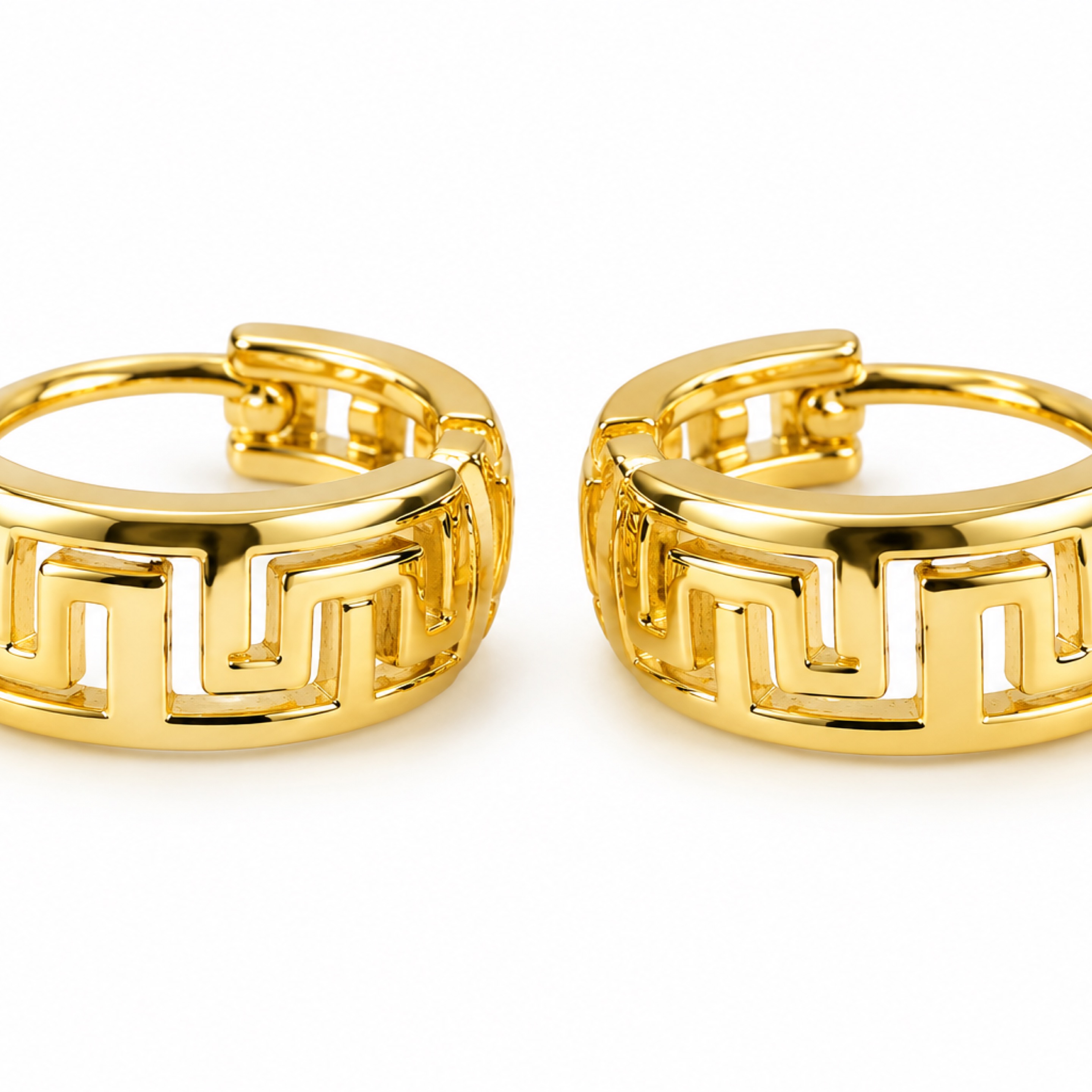 Earrings Huggie V Pattern
