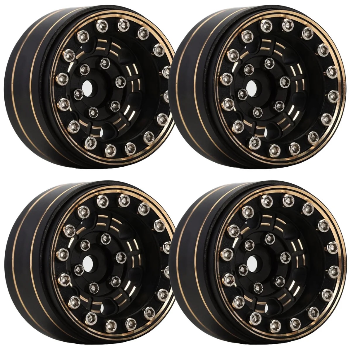 1.0 Z1 Brass Beadlock Crawler Wheels 1/24 SCX24